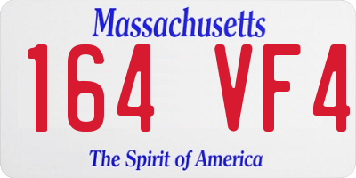 MA license plate 164VF4