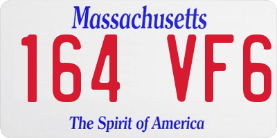 MA license plate 164VF6