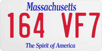 MA license plate 164VF7