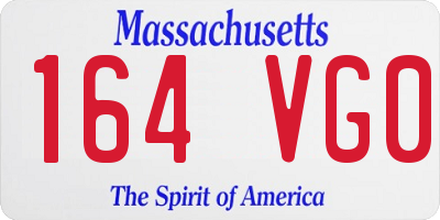 MA license plate 164VG0