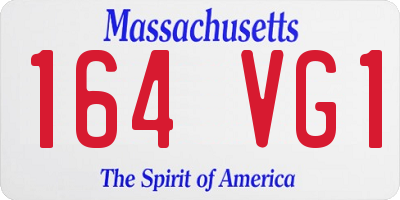 MA license plate 164VG1