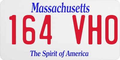 MA license plate 164VH0