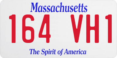 MA license plate 164VH1