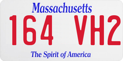 MA license plate 164VH2