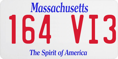 MA license plate 164VI3