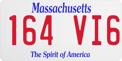 MA license plate 164VI6