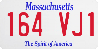 MA license plate 164VJ1