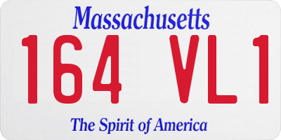 MA license plate 164VL1