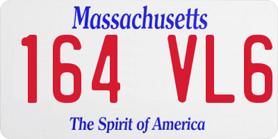 MA license plate 164VL6