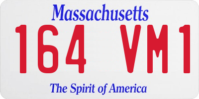 MA license plate 164VM1