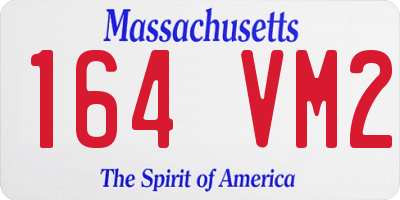 MA license plate 164VM2