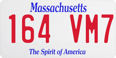 MA license plate 164VM7