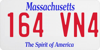 MA license plate 164VN4