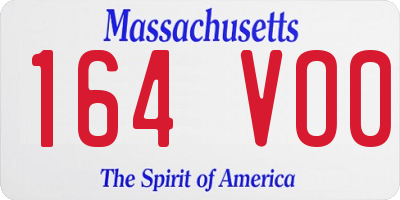 MA license plate 164VO0