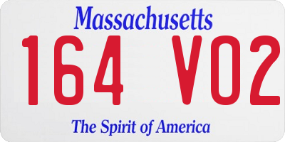 MA license plate 164VO2