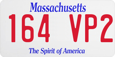 MA license plate 164VP2