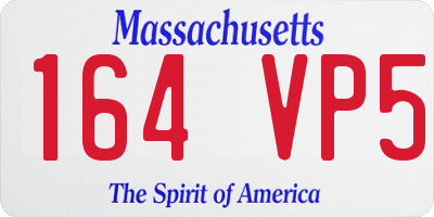 MA license plate 164VP5