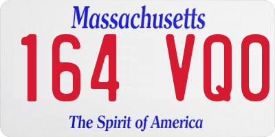 MA license plate 164VQ0