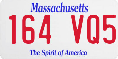 MA license plate 164VQ5