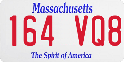 MA license plate 164VQ8