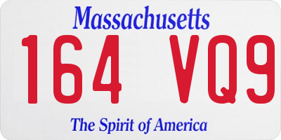 MA license plate 164VQ9