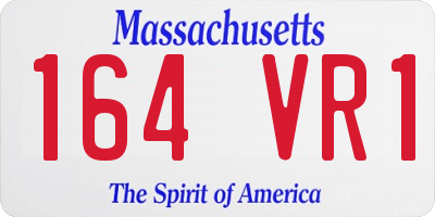 MA license plate 164VR1