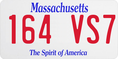 MA license plate 164VS7