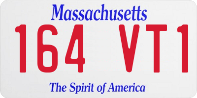 MA license plate 164VT1