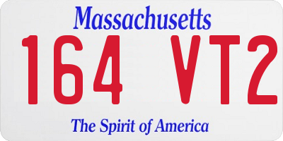 MA license plate 164VT2