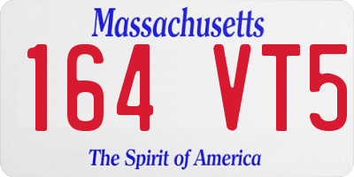 MA license plate 164VT5
