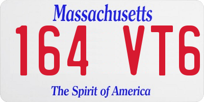 MA license plate 164VT6