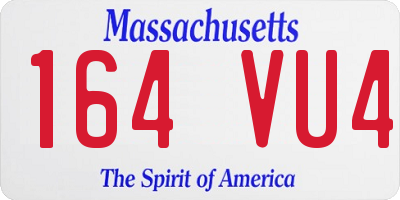 MA license plate 164VU4