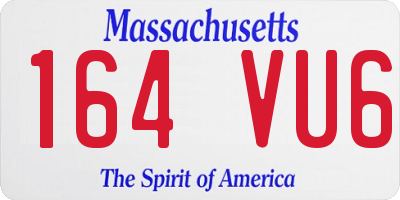 MA license plate 164VU6