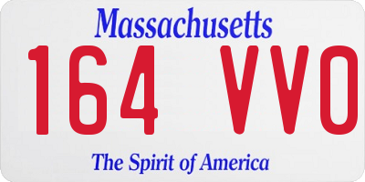 MA license plate 164VV0