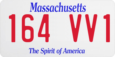 MA license plate 164VV1
