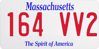 MA license plate 164VV2