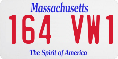 MA license plate 164VW1