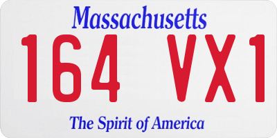 MA license plate 164VX1