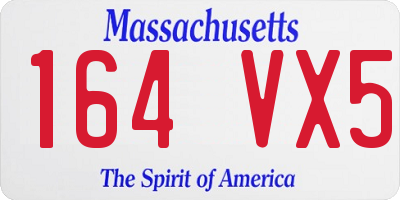 MA license plate 164VX5