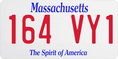 MA license plate 164VY1