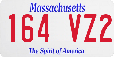 MA license plate 164VZ2