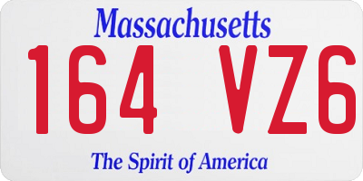 MA license plate 164VZ6