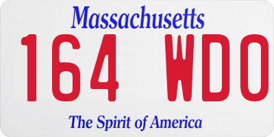 MA license plate 164WD0