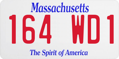 MA license plate 164WD1