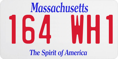 MA license plate 164WH1