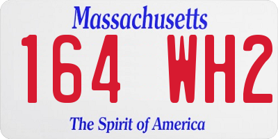 MA license plate 164WH2