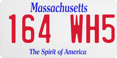 MA license plate 164WH5