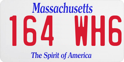 MA license plate 164WH6