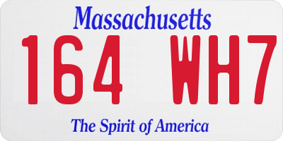 MA license plate 164WH7