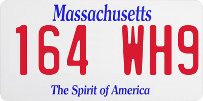 MA license plate 164WH9